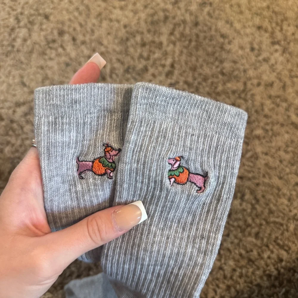 PINK Victoria's Secret Gray Hosiery Socks